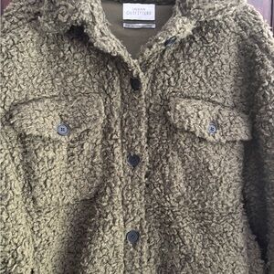 Urban Outfitters Olive Green Textured Jacket